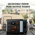 thumbnail image 3 of NURZVIY Portable Power Station Discover 1500, 1536Wh LiFePO4 Battery Backup, Pure Sine Wave 1500W AC Outlets, Solar Generator for Road Trip Camping Travel Emergency Off-grid, 3 of 8