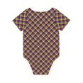 thumbnail image 6 of Rocae Mardi Gras Plaid for Baby Cotton Short-Sleeve Bodysuits for Unisex Onesies Bodysuit-6 Months, 6 of 7