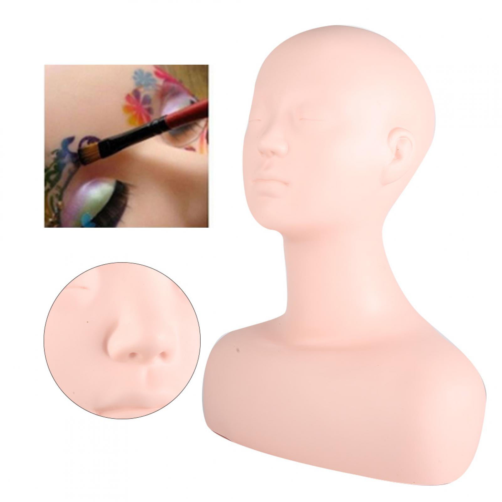 Strong Practicality W36cm Pretty Mannequin Head With Shoulders Human Skin