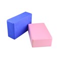 thumbnail image 1 of 2 piezas Bloque de yoga Ladrillo de espuma Ayuda para el estiramiento Gimnasio Pilates para ejercicio físico, 2 piezas-rosa, azul, 1 of 4