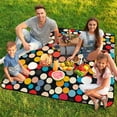 thumbnail image 7 of Color Wave Point Geometry Outdoor Picnic Blanket, Foldable Waterproof Beach Mat, Portable Beach Blanket for Beach Camping, Hiking, Family Concerts, 7 of 7