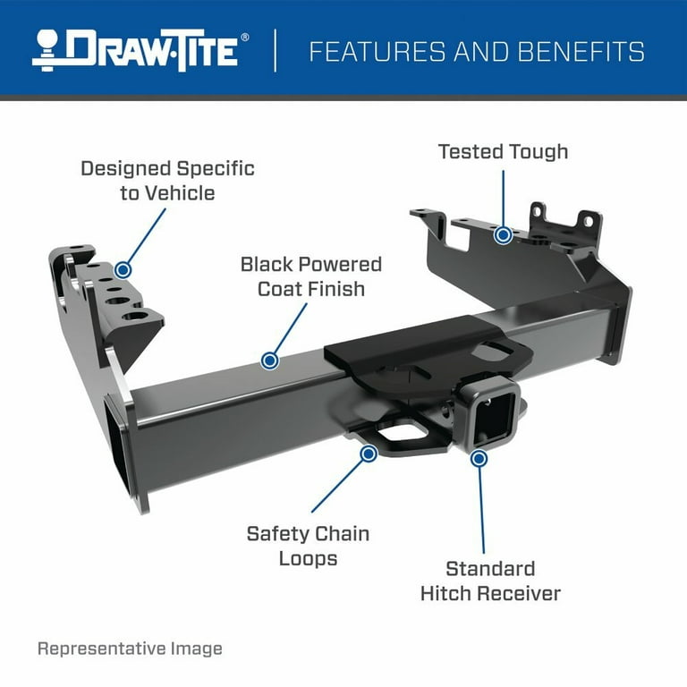Draw-Tite 45519 Ultra Frame Class V Trailer Hitch; Rear; 2.5 in. Receiver;  2000/18000 lbs. Weight Carrying [Tongue Weight/Gross Trailer Weight];