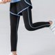 thumbnail image 5 of Odeerbi 6-14 Años Niñas Yoga Leggings Con Pantalones Cortos Workout Dance Athletic Sports Pantalones Verano Protección Solar Pantalones Cintura Alta, 5 of 6