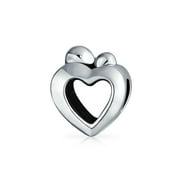 925 Silver Mother Child Open Heart Love Bead Fits Pandora