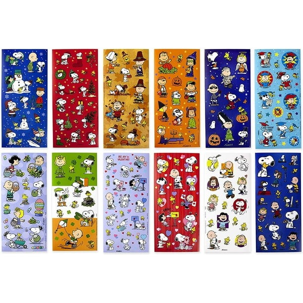 Marcadores Hallmark Peanuts para niños Paquete de 237 pegatinas 14 hojas