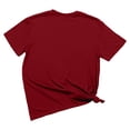thumbnail image 5 of Hauts d'Été pour Femmes, Blouses Décontractées Élégantes 2024, T-Shirts à Manches Courtes Imprimés, Col Rond, Ample, Rouge, 5 of 5