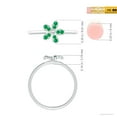 thumbnail image 5 of ANGARA Natural Pave-Set Emerald Daisy Ring in 14K White Gold for Women (Size-1.5mm) | May Birthstone, Birthday, Anniversary, Jewelry Gift for Women | Natural Emerald Ring, 5 of 10