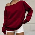 thumbnail image 5 of XINXIAOO Boatneck Sweatshirts for Women Pullover Hooded Y2k Clothes Long Sleeves Vintage Fall Clothes, 5 of 7