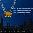 thumbnail image 2 of Gem Stone King 14K Yellow Gold Whiskey Quartz Pendant Necklace for Women | 3.00 Cttw | Gemstone Birthstone | Oval 11X9MM | With 18 inch Chain, 2 of 6