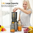 thumbnail image 2 of Sunmaki 250W Cold Masticating Slow Juicer for Whole Fruits & Vegetables, BPA-Free, Quiet, Anti-drip, Gray, 2 of 16