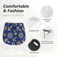 thumbnail image 6 of Lsque Anchors and Nautical Printed Women's Running Shorts with Liner Pockets,Elastic Quick Dry Workout Athletic Gym Yoga Shorts,Womens High Waist Shorts-Small, 6 of 9