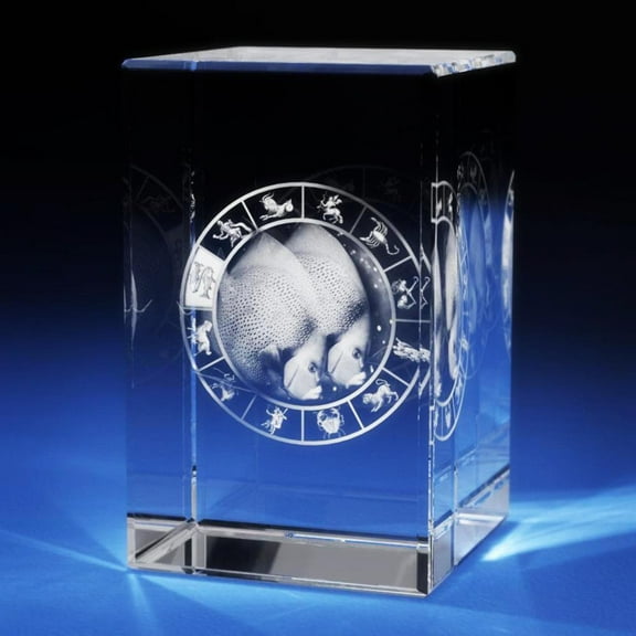 3D Crystal Rectangle Pisces