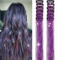 thumbnail image 1 of Hair Tinsel- Heat-Resistant Glitter Strands-deeppurple-, 1 of 9