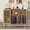 Oak, variant on 40"W Record Player Stand with Charging Station and USB Ports, Black | Record Player Table Holds Up to 350 Albums, Mid-Century Turntable Stand with Doors, Vinyl Display Shelf for Living Room