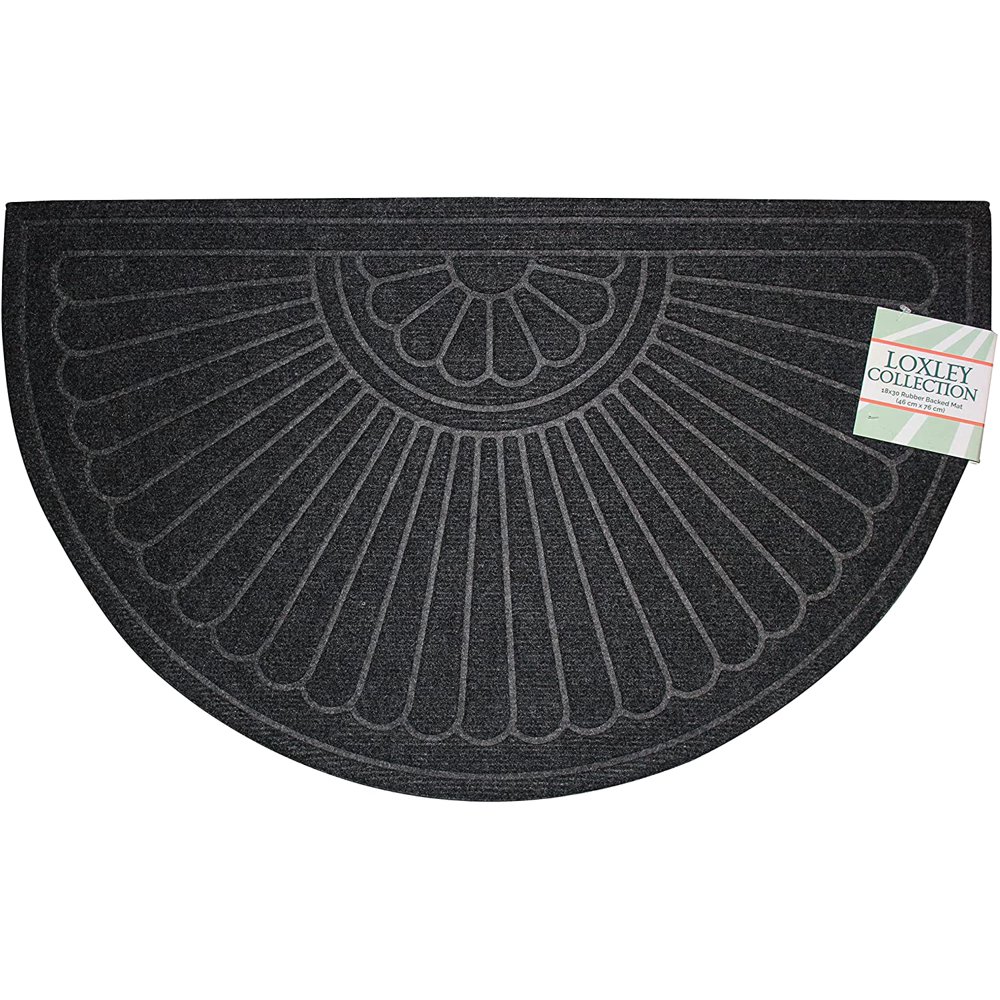 Half Round Doormat Non Slip Durable Mat Outdoor/Indoor Rubber