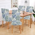 thumbnail image 2 of Yayeee 2 Pack Dining Chair Covers Stretch Parson Chairs Slipcovers Seat Protector, Blue Hydrangeas Pattern, 2 of 6