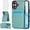 Teal, variant on Asuwish Compatible with iPhone 16e/SE 2025/SE 4 Wallet Phone Case with Tempered Glass Screen Protector Credit Card Holder Stand Cell Cover for i Phone16e i16e 16 e SE4 4th Generation 16eCase Men Blue