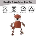 thumbnail image 3 of Duuclume Pet Rope Chew Toy, Interactive Tug of War Dog Toys, Fox Squeaky Plush Toy, 3 of 6