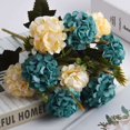 thumbnail image 2 of Spencer 2PCS Fake Flowers Artificial Silk Hydrangea Flowers Bouquets for Indoor Use Home Table Centerpieces Wedding Party Decoration, Blue, 2 of 12