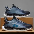 thumbnail image 4 of 1 Pair of Men's Casual Sneakers, No-tie Design, Breathable Upper with Lightweight Sole,  Casual Sports, Outdoor Sports, Training Elastic Outsole, Suitable for Teenagers' Daily Wear, Campus Style,, 4 of 9