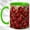 Green, variant on Cardinal Pattern Coffee Mug, Ruby Bird Mug, Ceramic 11 oz
