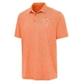 thumbnail image 2 of Men's Antigua  Heather Orange Clemson Tigers Palmetto Series Par 3 Polo, 2 of 3