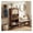 Brown, variant on Sunshen White Rattan Shoe Cabinet, 1-Drawer 2-Tilt-Out Entryway Organizer | Hidden Shoe Rack Storage with Rattan Panel for Heels, Slippers and Casual Shoes, Space Saving Entryway Storage Furniture