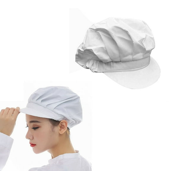 Dustproof Workshop Hat Kitchen Chef Hat Breathable Hat Factory Working Hat (White)