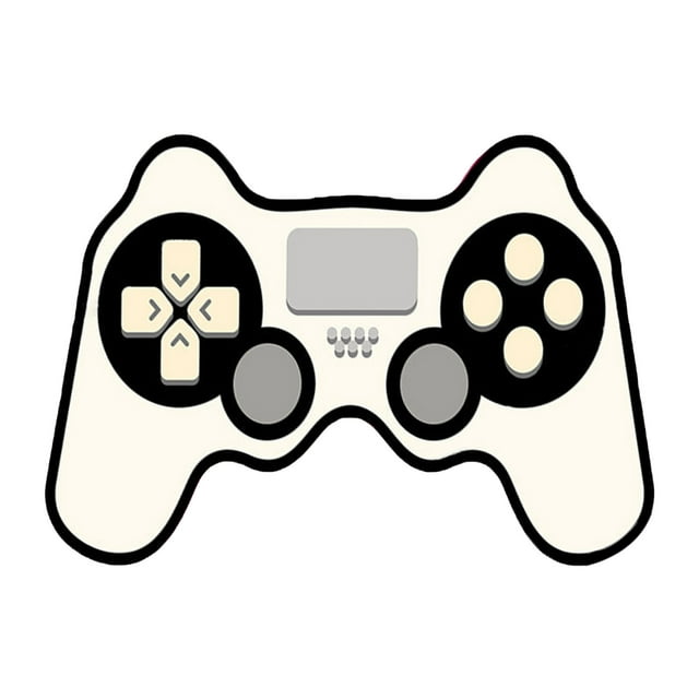 Gaming Carpet with Cartoon Console Controller Design Non Extra Soft Absorbent Floor Mat for Indoor Game Room