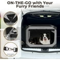 thumbnail image 4 of Dog Crates,Collapsible Soft Travel Crate for Medium Dogs (3 Year Warranty), Indoor & Outdoor Portable Pet Kennel with Chew Proof Mesh Door (30" L x 21" W x 21" H, Dark Gray), 4 of 18