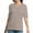 Khaki gray, variant on Women's Short Sleeve V Neck Casual Basic Solid Color Pullover Lightweight Soft Knit T-Shirt Tops