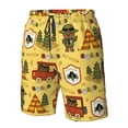 thumbnail image 5 of Kll Forest Guard Men'S Casual Summer Beach Shorts Hawaiian Shorts With Pockets-Medium, 5 of 9