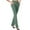 Army Green-1, variant on Buigttklop Pants for Women Casual Temperament Solid Color Knitted Micro Pull Slim Flare Trousers