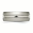 thumbnail image 3 of Titanium Grooved 8mm Brushed and Polished Band, 3 of 11