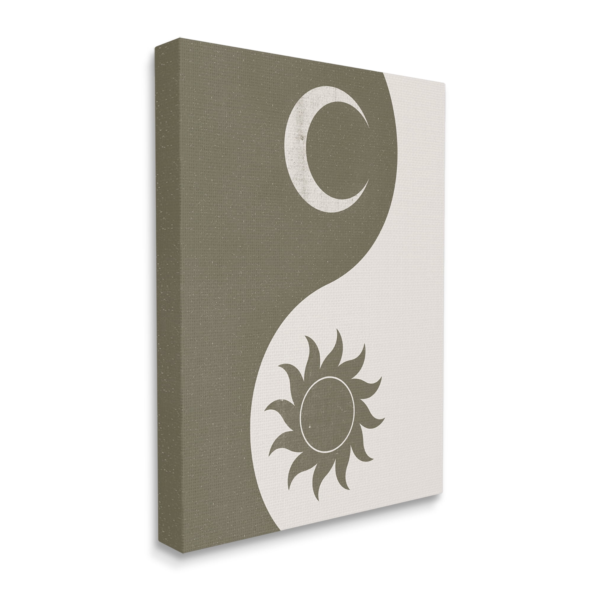Stupell Industries Solar & Lunar Yin Yang Shape Spiritual Motif Graphic Art Gallery Wrapped Canvas Print Wall Art, Design by JJ Design House LLC