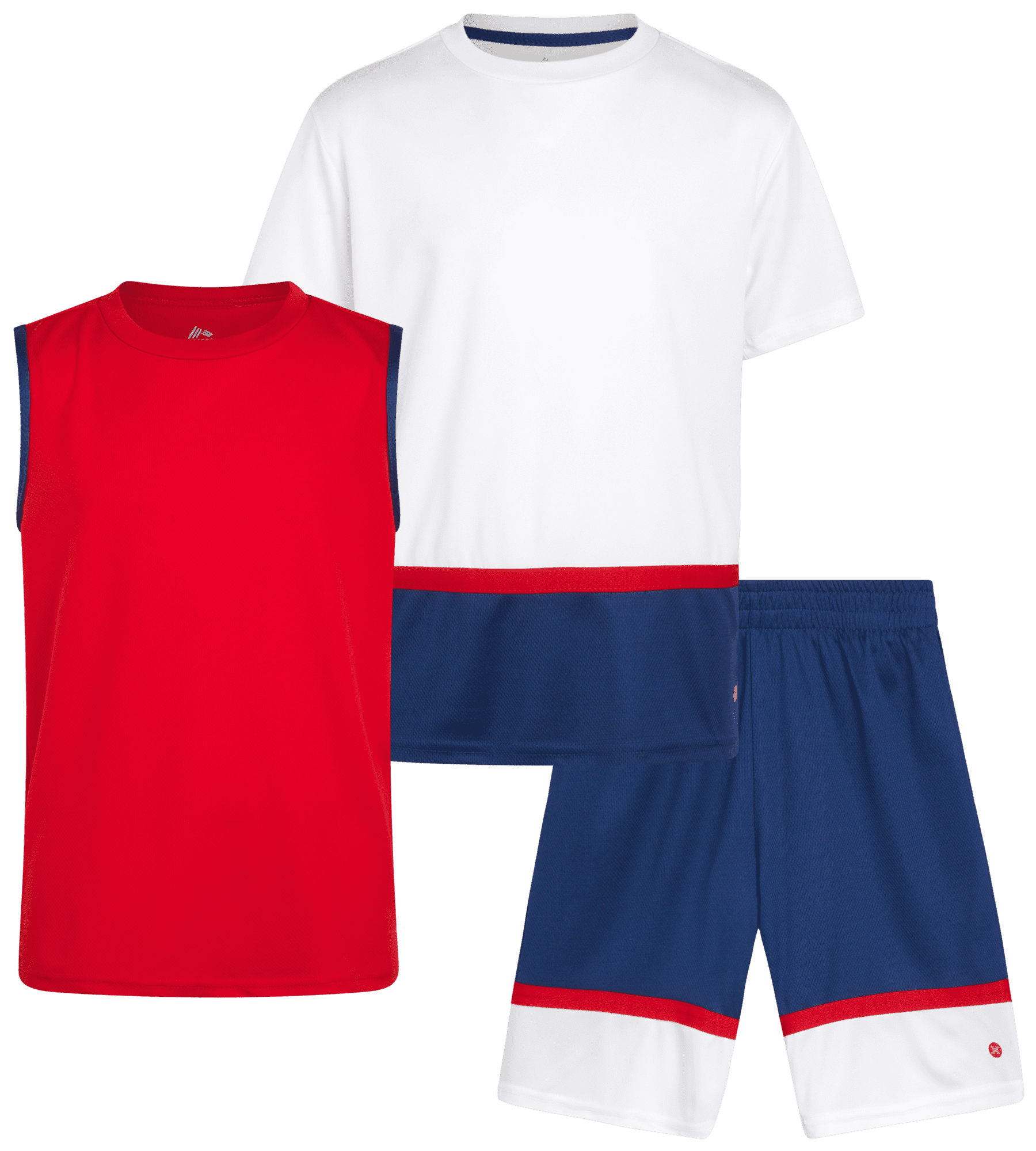 RBX Boys' Active Shorts Set Performance TShirt, Tank Top, and Gym