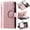 Rosegold, variant on for iPhone 16 Plus Wallet Case with Card Holder & Kickstand & Wrist Strap, Flip Folio Book Style PU Leather Shockproof Protective Phone Cover with Crossbody Strap for iPhone 16 Plus, Winered