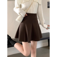 thumbnail image 3 of Falda de pana ajustada de cintura alta para mujer, falda de corte A antiluz para otoño e invierno, falda tipo paraguas para personas pequeñas, 3 of 4