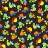 SheetWorld Fitted 100% Cotton Percale Play Yard Sheet Fits BabyBjorn Travel Crib Light 24 x 42, Turtles Black
