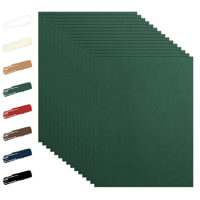 Cartulina Guakicae, 22 x 28 cm, 92 libras, 100 hojas, color verde oscuro