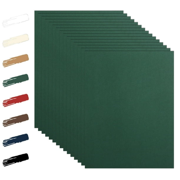 Cartulina Guakicae, 22 x 28 cm, 92 libras, 100 hojas, color verde oscuro