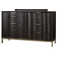 thumbnail image 5 of Modus Furniture Kentifield Solid Wood Eight Drawer Dresser, Black Drifted Oak, 5 of 6