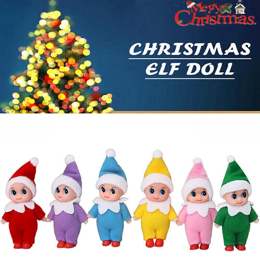 6PCS Christmas Elf Doll Plush Dolls Christmas Novelty Toys Elf Doll Accessories Christmas Stocking Stuffer for Christmas Holiday New Year Decoration Gift
