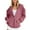 Hot Pink, variant on LEAVINGSUO Long Sleeve Tops Fashion Women's V-Neck Pullover Zipper Pocket Tops Long Sleeve Hooded Blouse Sweatshirt