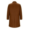 thumbnail image 5 of Miluxas Men's Oversized Long Faux Wool Blend Trench Coat Single Breasted Knee Length Lapel Winter Jacket, 5 of 6