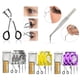 thumbnail image 3 of Juego de herramientas de extensión de pestañas: 1 caja de pestañas individuales, 3 tipos de pinzas para pestañas, 1 r de pestañas, 1 soporte par dorado Baoblaze Pestañas individuales, 3 of 8