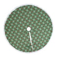 thumbnail image 1 of Falda para árbol de Navidad, falda para árbol de Navidad con estampado de renos, redonda, 43,3 pulgadas, para Navidad Verde, 1 of 9