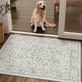 thumbnail image 3 of SIXHOME 2'x3' Small Entry Rug Door Mat Washable Rugs Carpet Vintage Traditional Door Rug Soft Indoor Throw Rug for Bedroom Entryway Bathroom Kitchen Rugs with Nonslip Rubber Backing Light Gray, 3 of 7