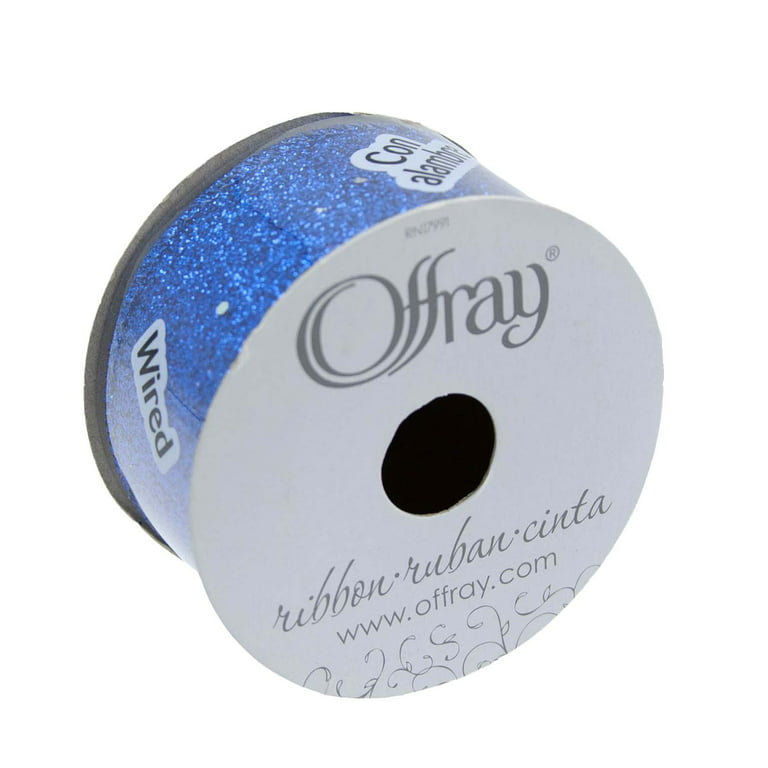 Offray Ribbon, Silver 2 1/2 inch Wired Edge Metallic Ribbon, 15 feet -  Walmart.com