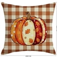 thumbnail image 3 of InsCrazy Fall Autumn Pillow Cover Thankful Grateful Blessed Pumpkins Square Pillowcases, 18x18in Thanksgiving Harvest Cuchion Covers for Sofa Couch Patio Decor, 3 of 7